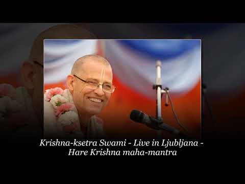 Krishna-ksetra Swami – Live in Ljubljana – Hare Krishna maha-mantra