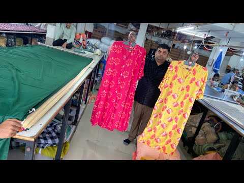 Designer new cotton a line orange kurti