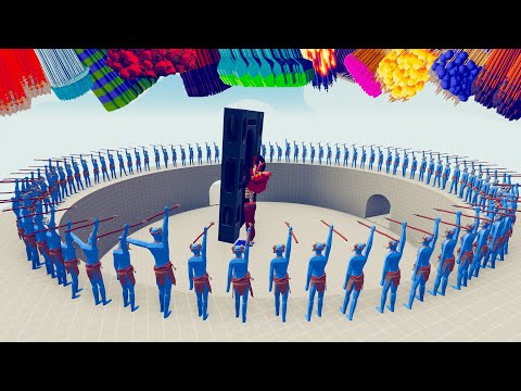 GIANT SKELETON TITAN vs ALL RANGED GODS | TABS - Totally Accurate Battle Simulator