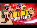 Miraculous Ladybug Theme Song on acoustic guitar in fingerstyle. Cover with tabs and karaoke