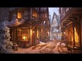 Winter Medieval Village Relaxing Sounds Of A Snowstorm With Howling Wind And Falling Snow
