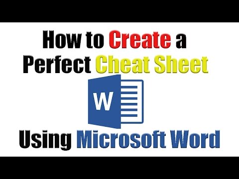 Tutorial | How to create the perfect cheat sheet using Microsoft Word