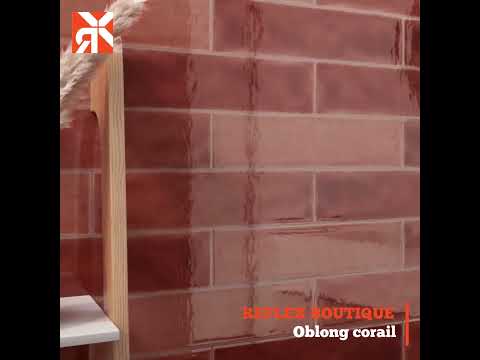 Carrelage mur effet zellige Oblong corail