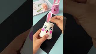 Don&#39;t throw away the used disposable paper cups. Let&#39;s make a running little white rabbit. Paren