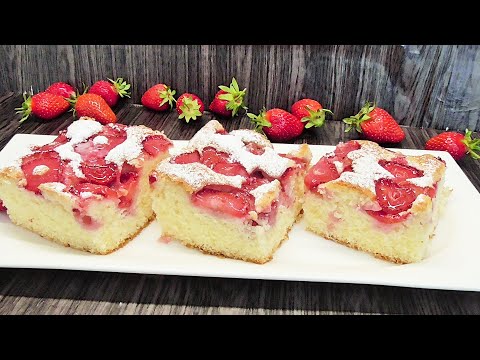 Schnelle und leckere Erdbeerkuchen zum Kaffee