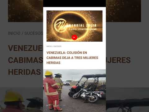 VENEZUELA: COLISIÓN EN CABIMAS DEJA A TRES MUJERES HERIDAS
