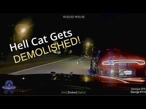 Georgia State Patrol Rams Fleeing Hell Cat To End Pursuit