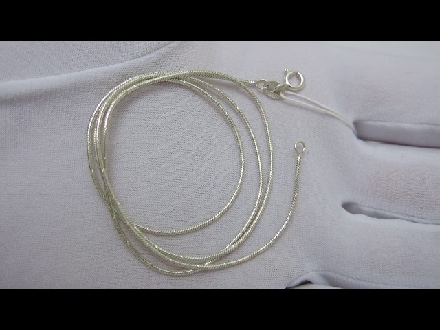 Серебряная цепочка "Снейк" 063В2/50 Видеообзор