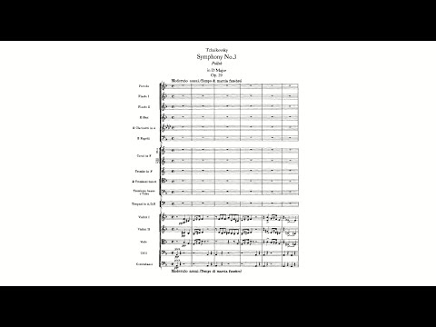 Tchaikovsky: Symphony No. 3 in D major, Op. 29 "Polish" (with Score)