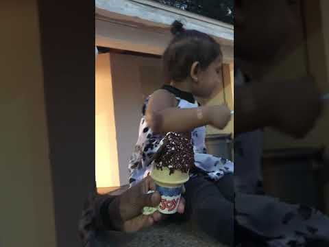 Saisha enjoying Icecream