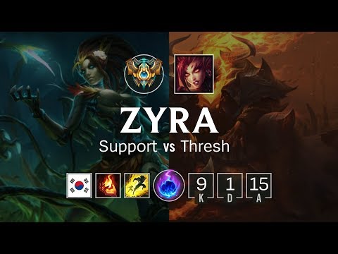 Zyra Support vs Thresh - KR Grand Master Patch 8.24