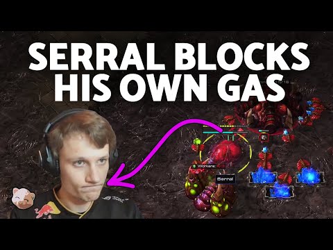 SERRAL blocks his own gas! vs DRG | DreamHack Last Chance Group D Match 1 (Bo3 ZvZ) - StarCraft 2