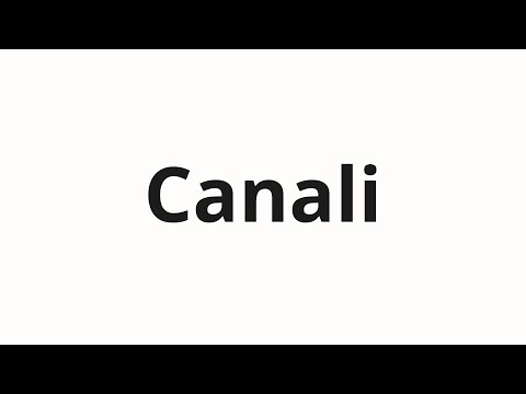 How to pronounce Canali