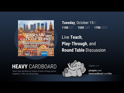 Warsaw: City of Ruins 3p Teaching, Play-through, & Round table by Heavy Cardboard
