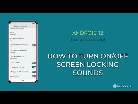 How to Turn On/Off Screen locking sounds [Android 12]