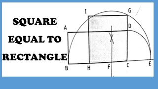 How to draw a square equal in area to a rectangle
