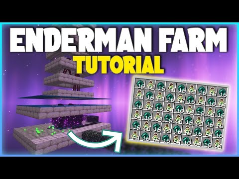 Minecraft EASY Enderman Farm Tutorial! 1.18 (1 Hit...