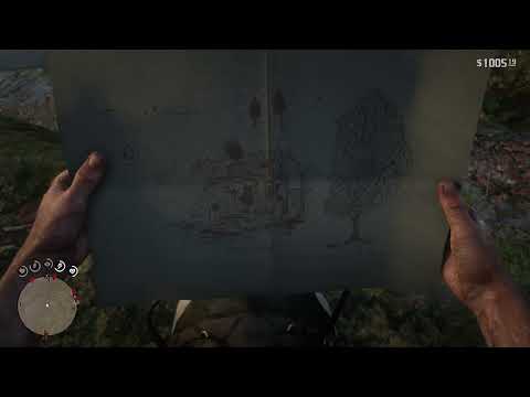 (EASY GOLD) Sketched Map Location ; Elysian pool : Red Dead Redemption 2 #rdr2  #treasure