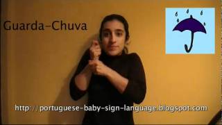 Gesto «guarda-chuva» em Língua Gestual Portuguesa para bebés