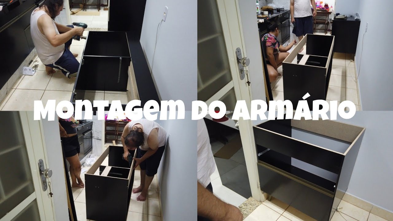 mini RENOVATION in the Kitchen | ASSEMBLY OF OUR BLACK MODULAR CABINET #armarioveneza