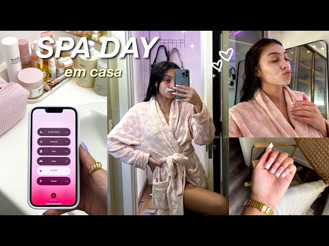 SPA DAY COMPLETO EM CASA || depilação, cabelo &...