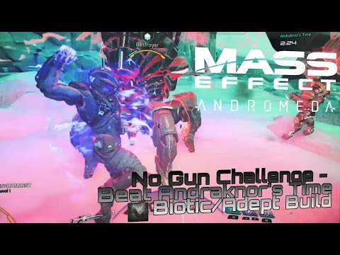 Mass Effect Andromeda - No Gun Challenge - Beat Andraknor's Time - Biotic/Adept Build - Insanity