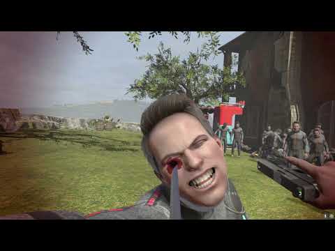 Slowmo Punching Zombies Into Space ~ Boneworks VR Sandbox Tuscany All Unlocks Dev Manipulator Gloves