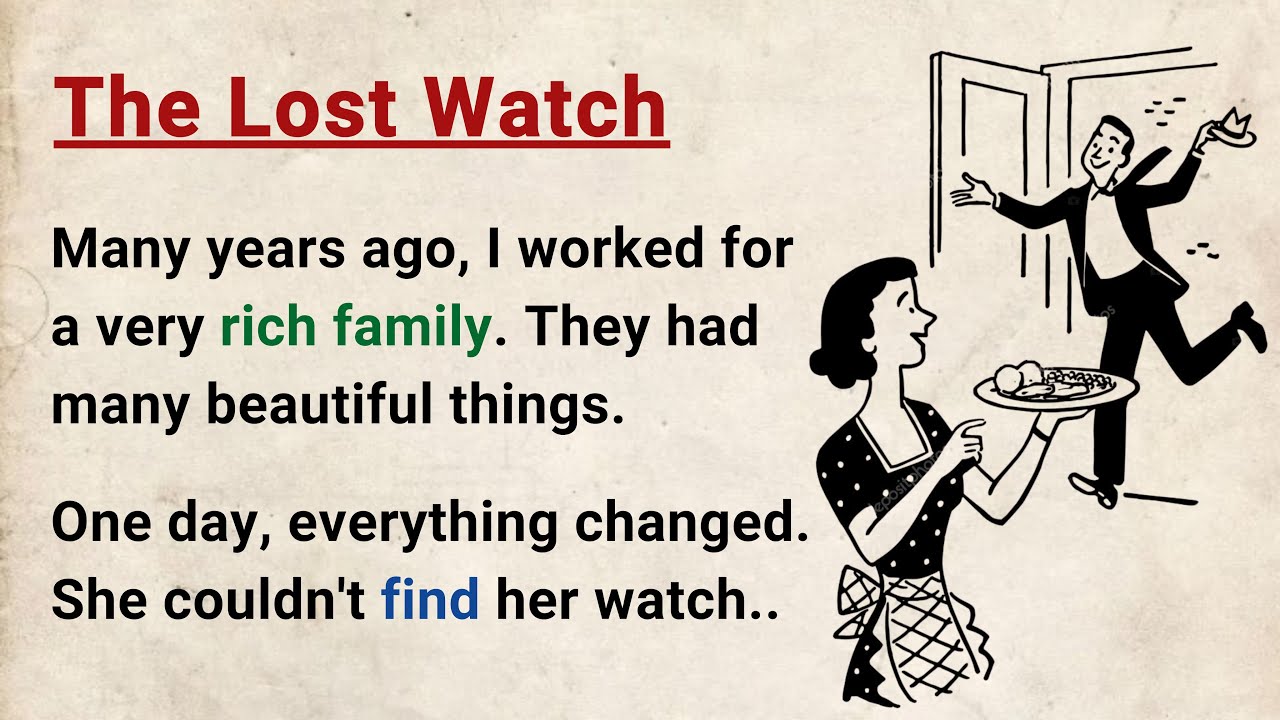 Learn English through Stories Level 3 ⭐ The Lost Watch - Improve your English | English Audio Story