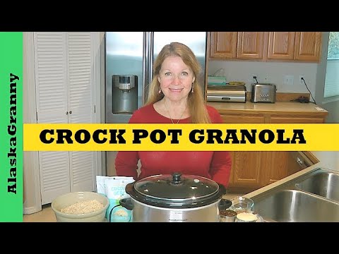 Crock Pot Granola Recipe From Food Storage..Slow Cooker Granola Pantry Clean Out Recipe