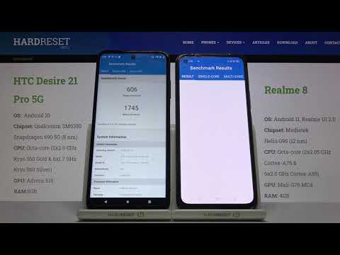 HTC Desire 21 Pro & REALME 8 Performance Score using Geekbench 5 CPU Benchmark