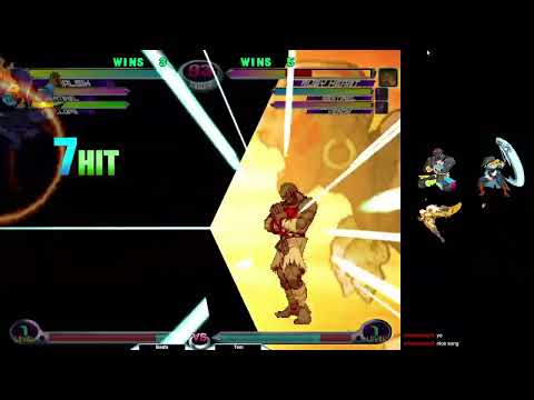 MvC2 Dhalsim 80% rushdown, midair crossup reset flying screen deterioration DHC to HSF sequence