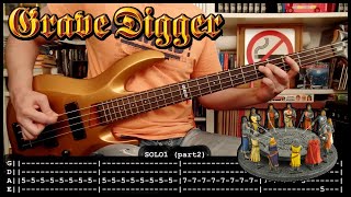 GRAVE DIGGER - The round table (forever) ⚔️ (BASS cover with TABS &amp; lyrics)