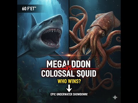 megalodon vs colossal squid  the ultimate ocean ba
