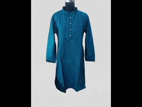 Embroidered festive wear men cotton kurta