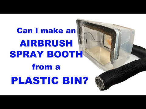 Turning a Plastic Bin into an Airbrush Spray Booth