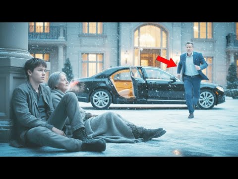 Multimillonario Se Queda Helado Al Ver A Su Madre Apoyada En Un Joven Sin Hogar — Corre Hacia Ellos…