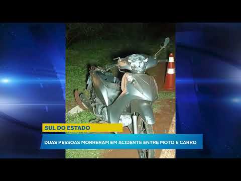 Duas pessoas morrem em acidente entre moto e carro em Douradina