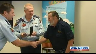 Volunteer Fire Fighters Honoured - WIN News Rockhampton (2013)