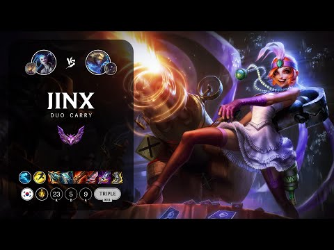 Jinx ADC vs Ezreal - KR Master Patch 13.13