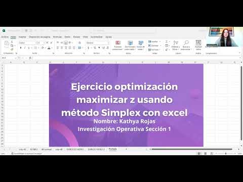 Investigación operativa Ejercicio optimización. Maximizar Z usando método Simplex con Excel