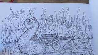 Flip Through Gnome World Poster coloring book