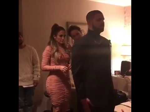Drake and Jennifer Lopez Practice a Trust Fall