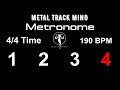 Metronome 4/4 Time 190 BPM visual numbers