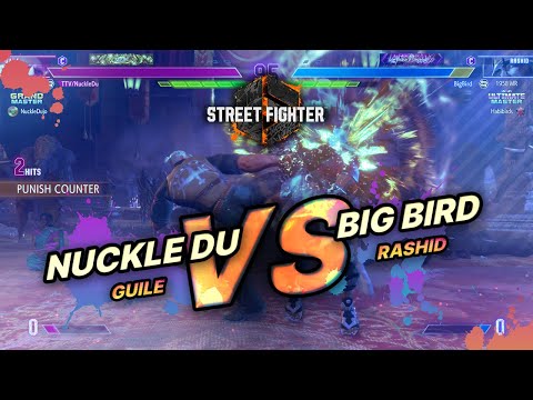 SF6 → NuckleDu (Guile) vs Big Bird (Rashid) - Street Fighter 6