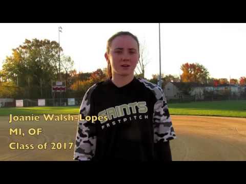 Joanie Walsh-Lopes Softball Skills Video, 2017, MI/OF