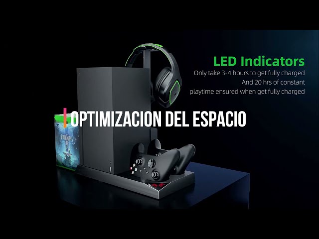 Vídeo relacionado con Tolesum Ventilador de Refrigeración para Xbox Series X, Soporte de Refrigeración con Indicador LED, 4 Ventiladores Turbo Grandes y Sistema de Refrigeración de Velocidad de 3 Niveles para Xbox Series X