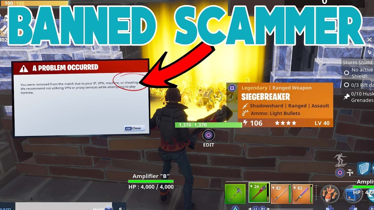 *NEW* BANNED SCAMMER SCAMMED HIMSELF (Scammer Gets Scammed) Fortnite Save The World