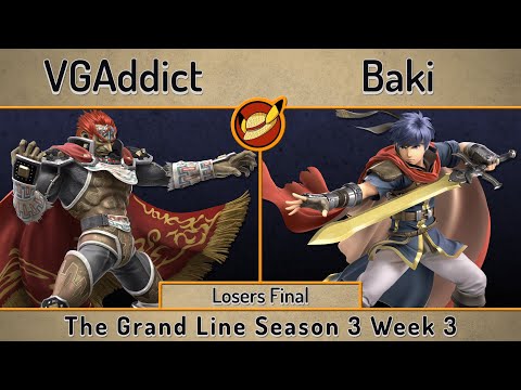 GL S3W3 | VGAddict (Ganondorf) vs Baki (Ike) | Losers Finals | SSBU Ultimate Tournament