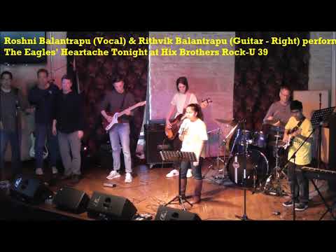 Rithvik and Roshni perform Eagles Heartache Tonight  at Hix Brothers Rock U