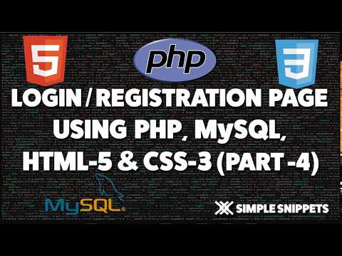 Login and Registration page in PHP and MySQL Part 4 Image File Upload to server and Database